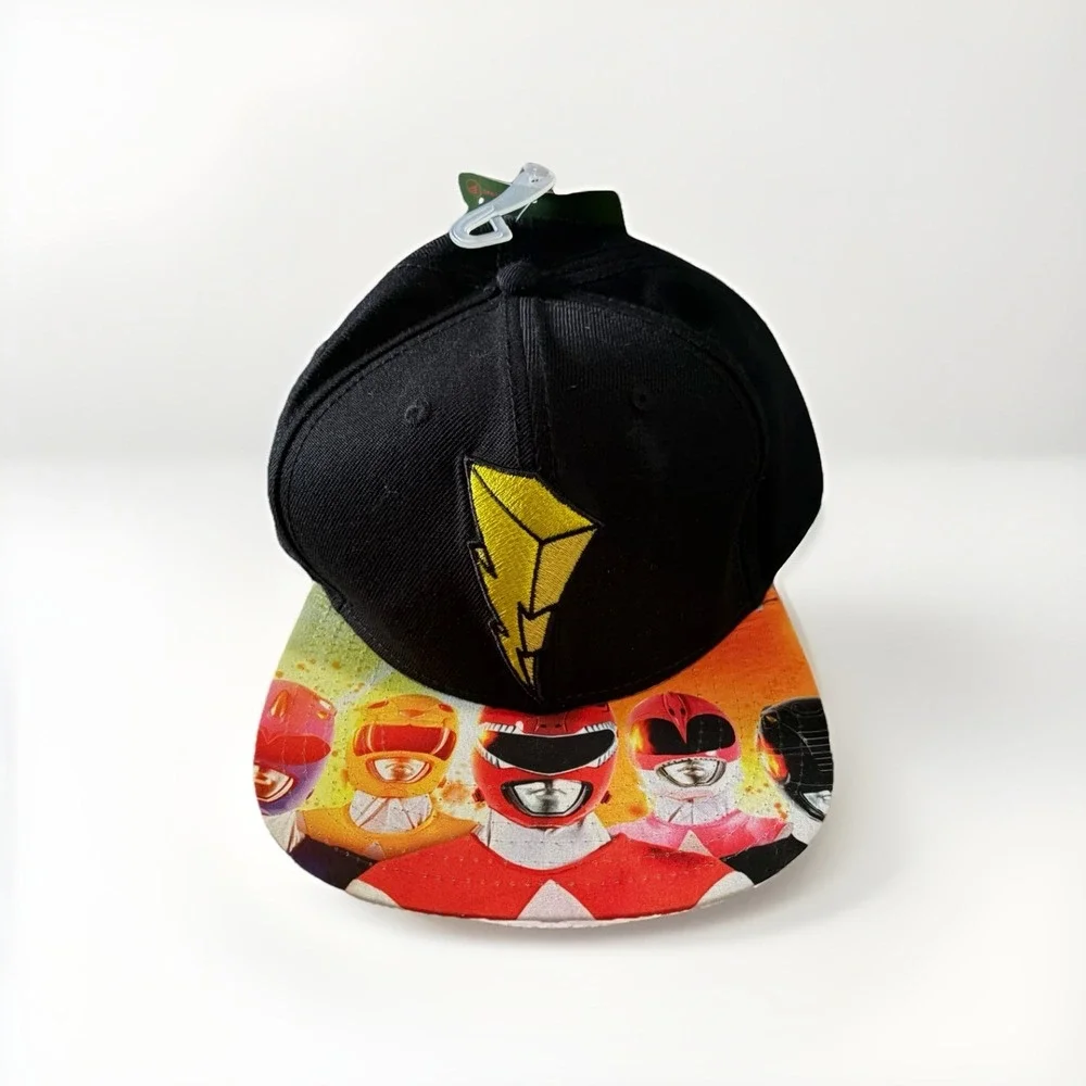 Mighty Morphin Power Rangers Team‎ Photo Image Flatbill Snapback Hat Cap